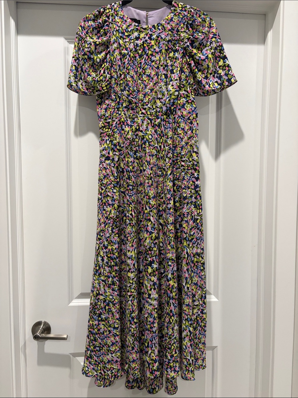 Ted Baker London Multicolor Floral Puff-Sleeve Maxi Dress - Lilac, Green, Black